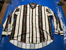 Wrangler Vintage Western Aztec Button Down Longsleeve Shirt Men  s XXL