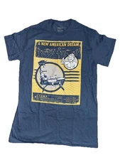 NWOT Lootcrate FALLOUT C.A.M.P. “A New American Dream” Blue t-shirt Mens Size S