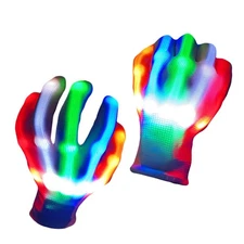 COTRUERE Led Light up Gloves Rainbow Easter Gifts for Kids and Adults Rave Li...
