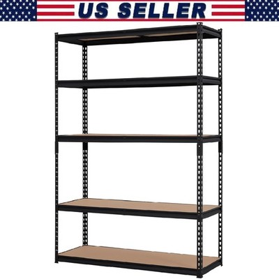Storage Shelving Unit ,5-Tier Metal Garage Storage Rack Adjustable 2000 lbs Load
