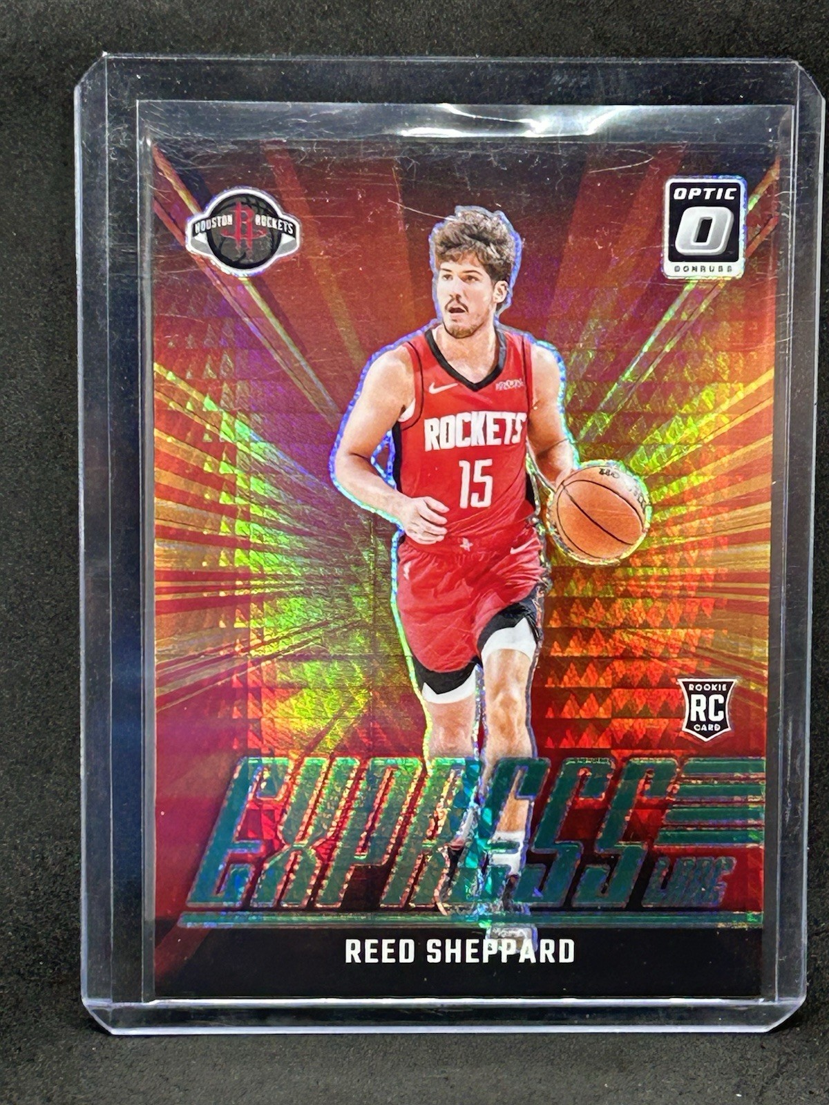 2024-25 Reed Sheppard Panini Optic Express Lane Green Hyper /249 Rookie  #16 A8