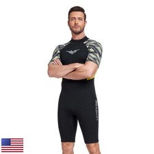 Seaskin Shorty Wetsuit 3mm Back Zip Men Women