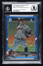 BAS 2018 Bowman Draft Chrome Blue Refractor Grayson Rodriguez BGS Authentic 03hd