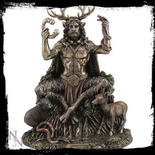 Cernunnos Lord of the Forest Bronzed Statue Figurine Pagan God
