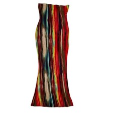 Fashion Nova Maxi Dress M Multicolor Strapless Vibrant Abstract Boho Tropical