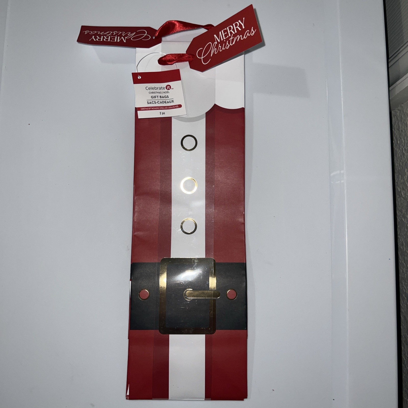 2 pack of Gift/Bottle Wine Bags each w/ Ribbon Handle & gift