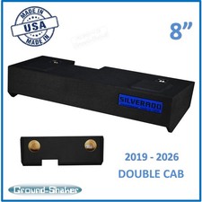 Chevy Silverado 2019-2026 Double Cab 8" Dual Sealed Sub Box Subwoofer Enclosure