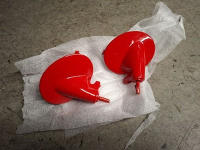 Direct Bikes DB50QT-A Retro Roller Blinker Halterung Halter Stiele ROT