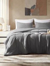 Queen Size Comforter Set for Bedroom, 3 Pieces Breathable Soft Jersey Knit