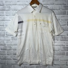 Vtg Arnold Palmer Striped 100 Cotton Polo Golf Shirt Mens Size L