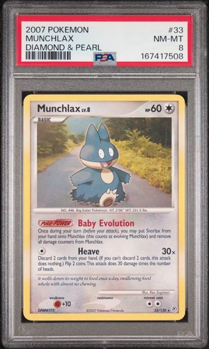 Munchlax graded PSA 8 for sale on eBay
