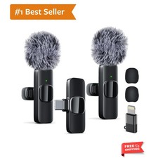 Professional Wireless Lavalier Lapel Microphone for iPhone, iPad, mini Video ...