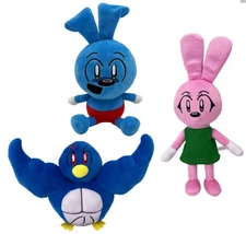 Riggy The Rabbit Monkey Plush Doll Toy Stuffed Animal Blue Bunny Cartoon Plush