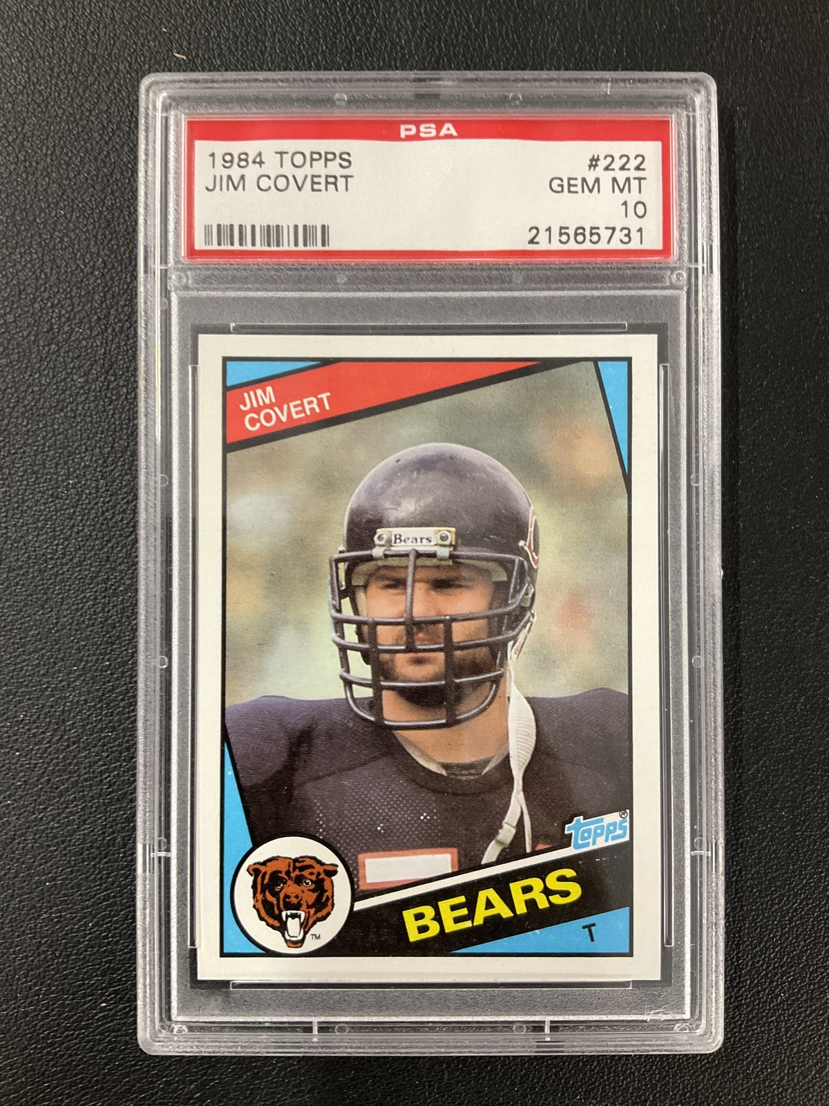 PSA 10 1984 Topps #222 Jim Covert Chicago Bears GEM MINT JIMBO ROOKIE RARE!