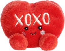 Aurora Adorable Palm Pals XOXO Candy Heart Stuffed Animal - Red 5 Inches