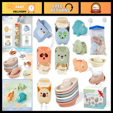 14 Pack Baby Bath Toys - Mold Free Floating Boats  Cups for Toddlers 1-3, No Ho