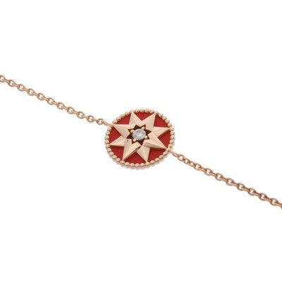 Dior Damen Armband 18K Rotgold PG/Rot Keramik Diamant JRDV95088 Rose Deva...