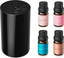 Airversa Waterless Essential Oil Diffuser Starter Kit with 4 x 10mL Fragrance Oi