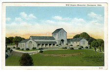 Postcard Will Rogers Memorial Claremore Oklahoma