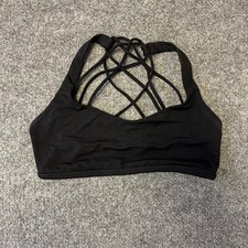 Lululemon Sports Bra Womens Size 8 Black Stra...