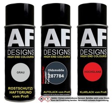 Spraydose Set für Oldsmobile 287784 Dark Blue Metallic Autolack Klarlack Grundie