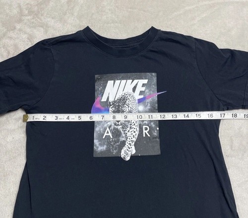 Nike Air T Shirt Boys Large Black Tiger Graphic Print Black Short Sleeve - Picture 5 of 7