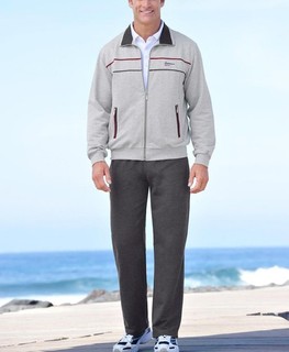 Catamaran Sports Herren Trainingsanzug Freizeitanzug grau Gr. 52/54 Neu