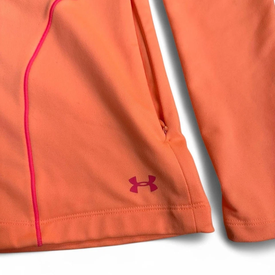 Under Armour Orange Lightweight Full Zip-Up Jacket, Medium - Image 4 of 4