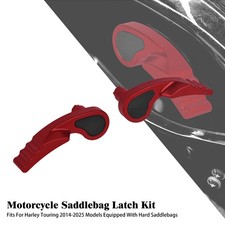 Rot Satteltasche Verriegelungshebel Deckelheber f&uuml;r Harley Touring FLHT 14-25