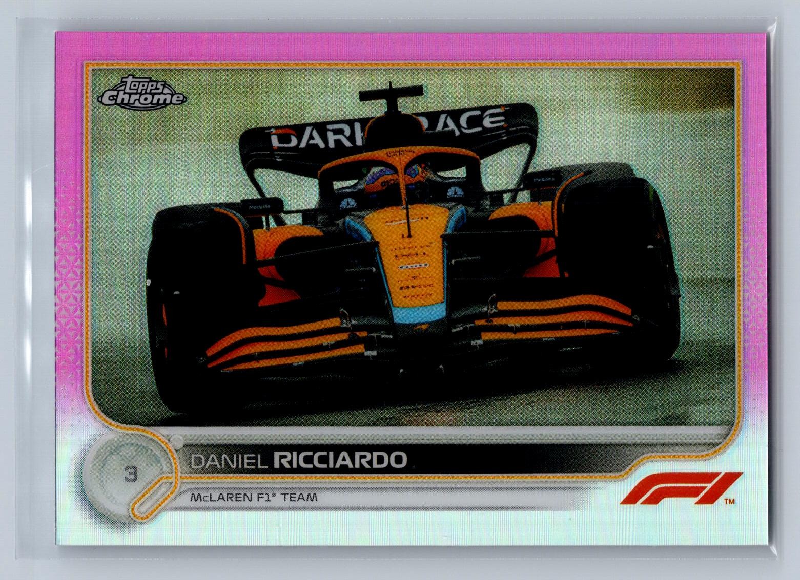 2022 Topps Chrome Formula 1 Pink #39 Daniel Ricciardo McLaren /75