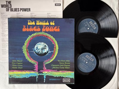 THE WORLD OF BLUES POWER 2LP Vinyl Decca 1969 Box Eric Clapton Savoy John Mayall