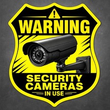 Warning Security Cameras In Use Sticker CCTV Video Surveillance Vinyl Decal Sign