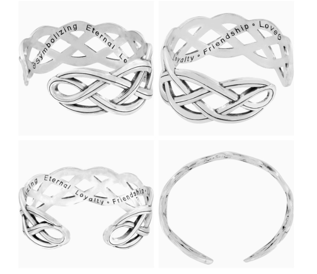 Brighton Silver Interlock Braid Cuff Bracelet - image 9