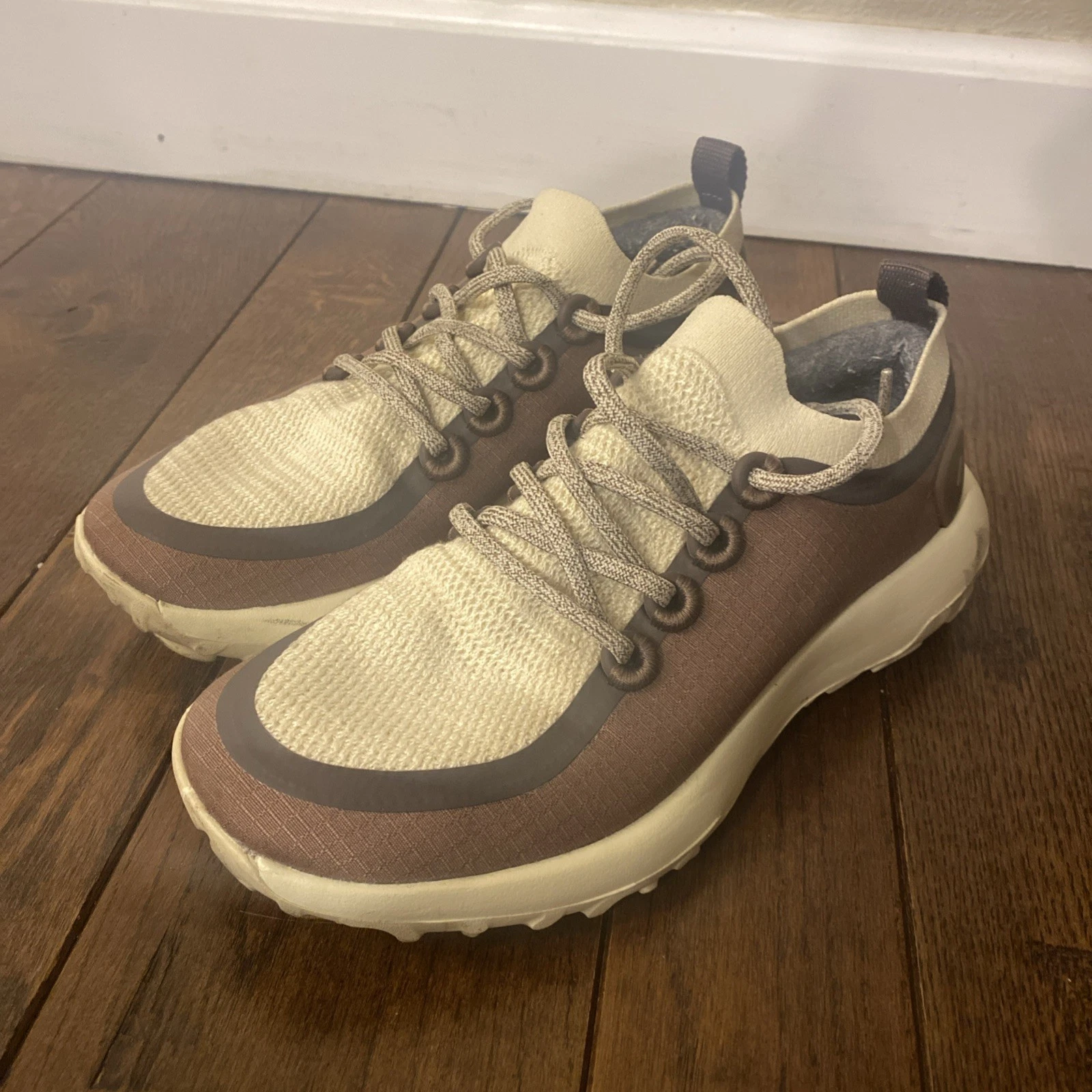 Allbirds Trail Runner SWT Mens Size 7.5 W Brown & Tan Athletic Running Shoes