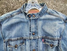 VTG Levis Denim Jacket Easy Rider Biker Motorcycle Cafe Racer Levi Strauss Men L