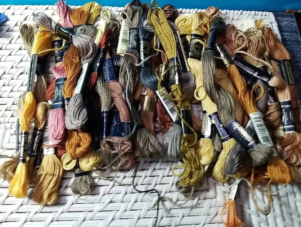 HUGE Lot Bag Skeins Various Colors/Brands/Lengths Embroidery Thread Floss READ - Image 3 of 4