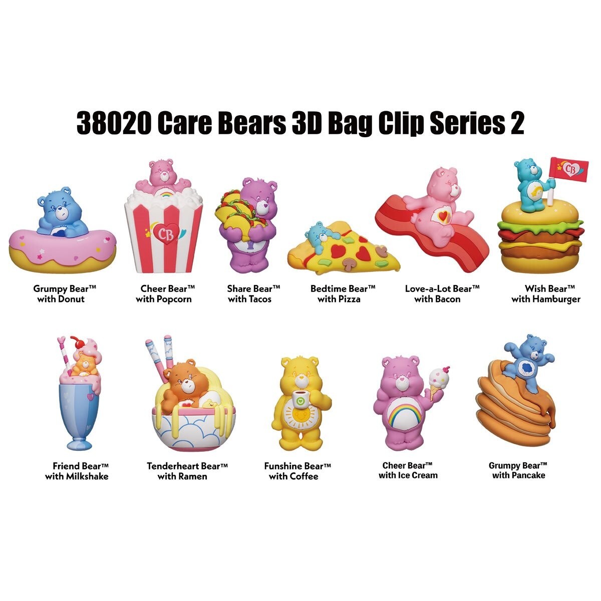 Care Bears NEW * Friend Bear Milkshake Clip * Blind Bag Series 2