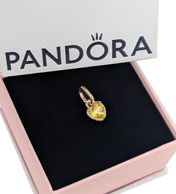 New 100% Authentic PANDORA ME 14k Gold Yellow Heart Mini Dangle