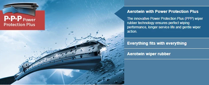 Saab 9-3 Front Wiper Blade Blades Set Windscreen 2008 to 2012 BOSCH AEROTWIN - Image 2 of 4