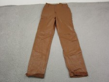 Vintage Vakko Leather Pants Womens 11/12 Brown Made in USA Disco 70s 80s Ladies