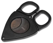 Black Credo Stainless Steel Double Blade 70 Ring Gauge Cigar Cutter Scissor 2401
