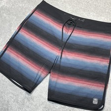 Travis Mathew Board Shorts Men 38x9 Multicolor Stretch Swim Beach Trunk Drawcord