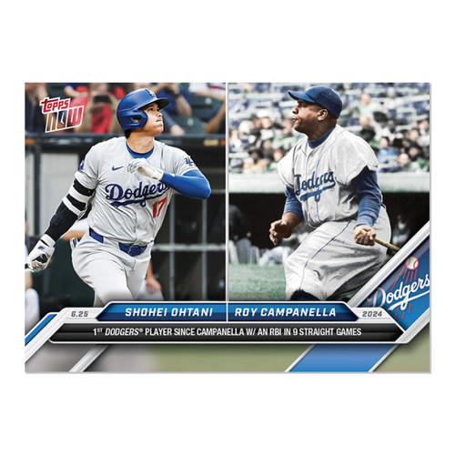 2024 Topps Now 347 Shohei Ohtani Roy Campanella Los Angeles Dodgers 9 Straight