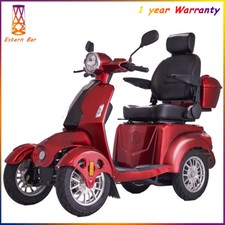 Heavy Duty 4 Wheel Mobility Scooters 500lbs 800W All Terrain for Seniors Adults