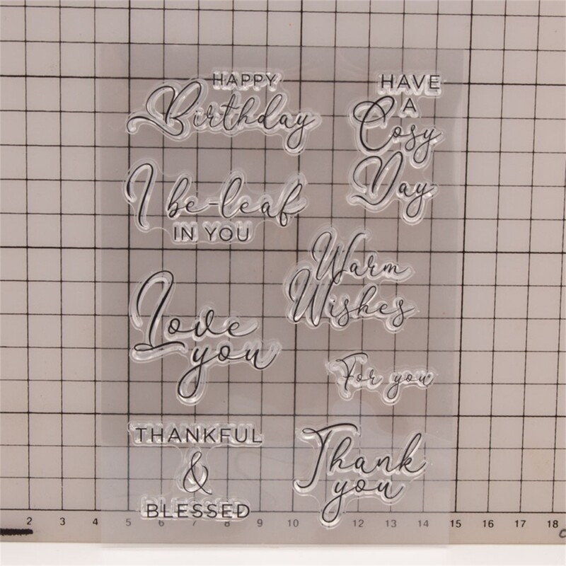 English Words Clear Silicone Seal Stamp for Scrapbooking DIY Photo ...