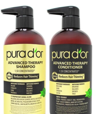 24oz PURA D'OR Dor Original   Label Anti-Hair Thinning Shampoo & Conditioner