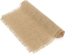 Homefsn 100% Jute Burlap Tassled Table Runner 3-Pack 14" x72"