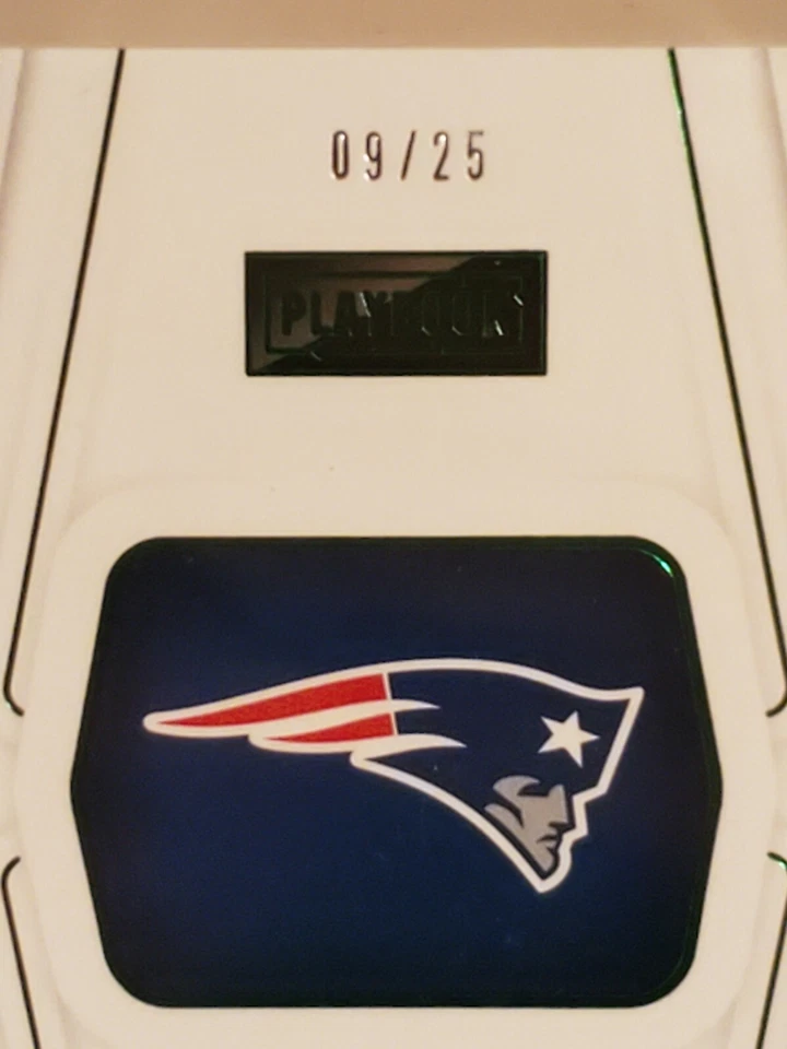 2019 Panini Playbook JARRETT STIDHAM /25 Booklet 4 Color Patch Auto RPA Patriots - Image 3 of 3