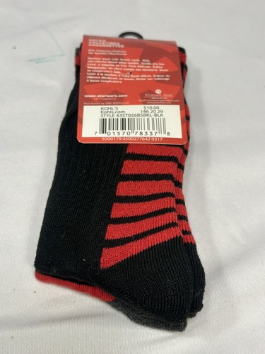 STAR WARS boys athletic crew socks 2 pairs size 10-4 - Picture 3 of 4