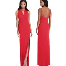 After Six by Dessy 6801 Keyhole Prom Dress Red Sz L